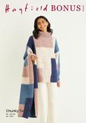 Abstract Sweater &amp; Wide Scarf in Hayfield Bonus Chunky Tweed (10340)