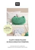 Fluffy Frog Pillow in Rico Creative Pompon (PDF) - FREE
