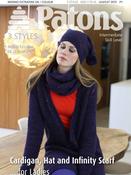 Cardigan, Hat &amp; Infinity Scarf in Patons Merino Extrafine DK (3972)