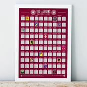 Bucket List Scratch Poster - 100 Albums