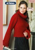 Ribbed Raglan Sweater in Patons Misty (03526)