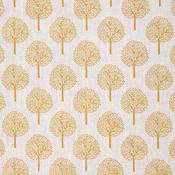 Cotton Canvas: Mustard Oak Trees on Ecru - Per ½ Metre image