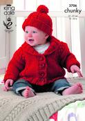 Jacket, Blanket &amp; Hat in King Cole Comfort Chunky (3706)