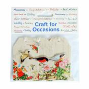 Craft Embellishments (4pcs) - Floral Tags