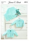 Cardigans &amp; Blanket in James C Brett Baby DK (JB515) image