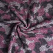 Felted Wool Coating: Grey/Purple Camo - Per ½ Metre