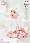Cardigan, Hat &amp; Blanket in King Cole Baby Glitz DK (5718) image