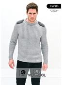 Sweater with Shoulder &amp; Elbow Patches in DY Choice DK w/Wool (DYP125)