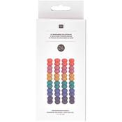 Wooden Macrame Beads (24pcs) - Rainbow image