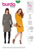 Dresses w/Dropped Shoulders in Burda Style (6180) image