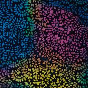 Batik: Fern Leaves on Black - 100% Cotton image
