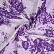 100% Viscose Voile: Purple Jungle - Per ½ Metre image