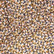Modal French Terry: Abstract Camo Caramel/Orange - Per ½ Metre image