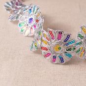 Rainbow Sequin Iron-On Trim - Per Metre image