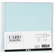 6" x 6" Blank Cards &amp; Envelopes (4pcs) - Light Blue