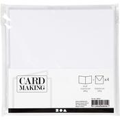 6" x 6" Blank Cards &amp; Envelopes (4pcs) - White