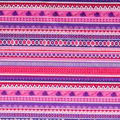 Patterned Stripes Pink - 100% Cotton image