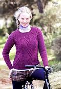 Cabled Sweater in Sirdar Click DK (9857)