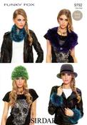 Detachable Flat Collar, Polo Collar, Cuffs &amp; Pull on Hat in Sirdar Funky Fox (9792)