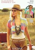 Cardigan in Sirdar Summer Stripes (9418)