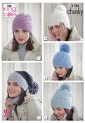 Hats in King Cole Timeless Chunky (5185)