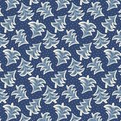 Merry &amp; Bright: Dancing Trees Blue - 100% Cotton