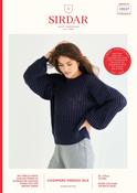 Airtex Rib Sweater in Cashmere Merino Silk DK (10557) image