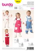 Babies' Overalls &amp; Pinafore Dress in Burda Kids (9424)