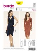 Draped Wrap Dresses in Burda Style (6829) image