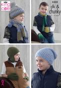 Boy's Hats, Scarves, Gloves &amp; Mittens in King Cole DK &amp; Chunky (5202)