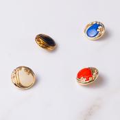 Plastic Shank Button (21mm) - Ornate Spiral Drop