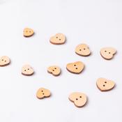 Wooden Button - Heart image