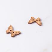 Wooden Button (15mm) - Butterfly image
