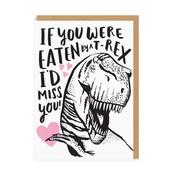 Greeting Card - Eaten by a T-Rex image