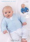 Baby Cardigans in Sirdar Snuggly 4 Ply (1373) - PDF image