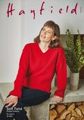 Boxy V Neck Sweater in Hayfield Soft Twist DK (10336) - PDF image