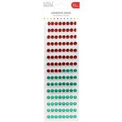10mm Adhesive Gems (120pcs) - Red &amp; Green