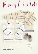 Striped Cardigans in Hayfield Baby Bonus DK (5423) - PDF