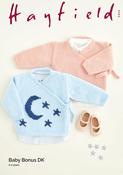 Moon &amp; Star Wrap Tops in Hayfield Baby Bonus DK (5424) - PDF