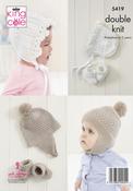 Babies Hats &amp; Bootee Sets in King Cole Comfort DK (5419)