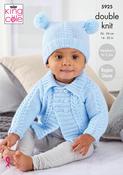 Collared Coat, Round Neck Coat &amp; Hat in King Cole Comfort DK (5925)