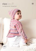Wrap Over Cardigan &amp; Hat in Rico Baby Dream DK (691) - PDF image