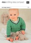 Cabled V Neck Sweater &amp; Tank Top in Rico Baby Classic DK (086) - PDF image