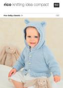 Cardigan with Collar or Hood &amp; Hat in Rico Baby Classic DK (092) - PDF image
