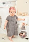 Babies Dress, Headband &amp; Slippers in Rico Baby Classic DK (928) - PDF image