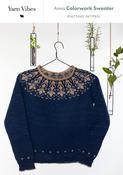 Anna Colourwork Sweater in Yarn Vibes 4 Ply - PDF