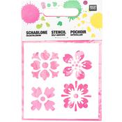 Self Adhesive Small Stencil - Flowers image
