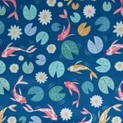 Pond Tales: Goldfish - 100% Cotton image