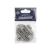 Winter Woodland Glitter Sentiments (2pcs)