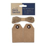 Bare Basics Kraft Gift Tag &amp; Jute (20pcs) image